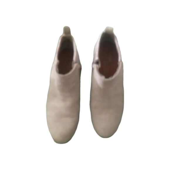 Women's Size 7 TOMS Tan Suede/Glimmer Glitter Ankle Boot Bootie Shoe Read - Picture 2 of 10